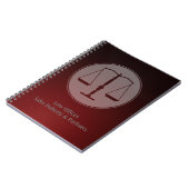 Persönliches Rechtsanwaltsbuch - Justizwesen Notizblock (Linke Seite)