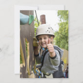 Persönliches Rock-Klettern mit Foto Geburtstag Einladung (Rückseite)