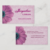 Persönliches rosa Gänseblümchen Visitenkarte (Vorne/Hinten)