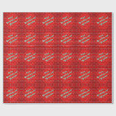Persönliches Rotstein-Weihnachten Geschenkpapier (Flach)