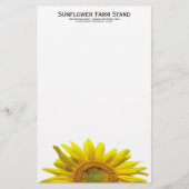 Persönliches Schreibpapier für Sonnenblumen Briefpapier (Vorderseite)