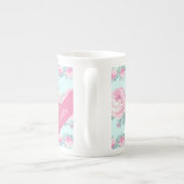 Persönliches Shabby Chic-Blumengeschenk für sie Porzellantasse (Rückseite)