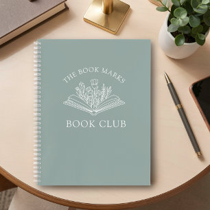 Persönliches Spiralnotizbuch mit Buchclub-Namen Notizblock