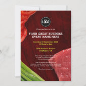 Persönliches Steak-Thema Einladung (Vorderseite)