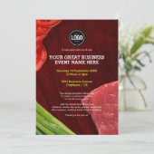 Persönliches Steak-Thema Einladung (Stehend Vorderseite)