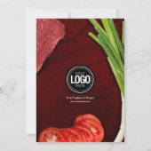 Persönliches Steak-Thema Einladung (Rückseite)