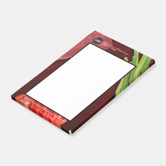 Persönliches Steak-Thema Post-it Klebezettel (angewinkelt)