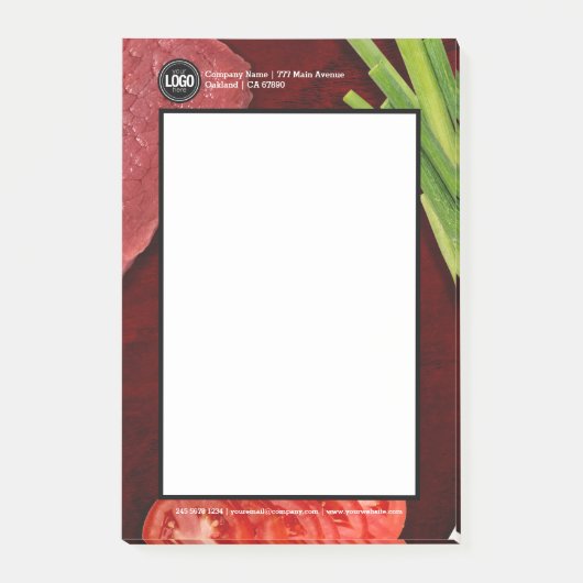 Persönliches Steak-Thema Post-it Klebezettel (Vorderseite)