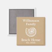 Persönliches Strandhaus Magnet (Vorderseite/Rückseite)