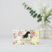 Persönliches Stylist Blumenmuster Visitenkarte (Stehend Vorderseite)
