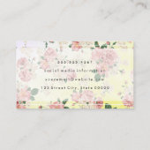 Persönliches Stylist Blumenmuster Visitenkarte (Rückseite)