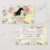 Persönliches Stylist Blumenmuster Visitenkarte (Vorne/Hinten)