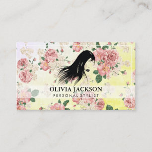 Persönliches Stylist Blumenmuster Visitenkarte