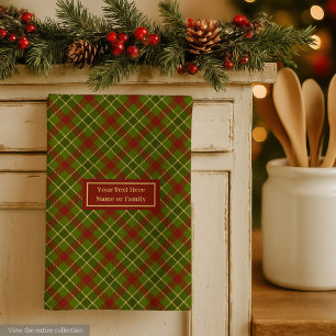 Persönliches Tartan-Handtuch mit Karomuster Herbst Geschirrtuch