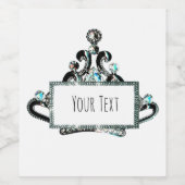 Persönliches Tiara Weinetikett (Einzelnes Label)