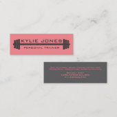 Persönliches Trainer-Fitness Barbellgewicht Mini Visitenkarte (Vorne/Hinten)