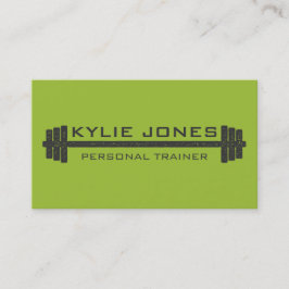 Persönliches Trainer-Fitness Barbellgewicht Visitenkarte