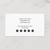 Persönliches Trainer Fitness QR Code Social Media Visitenkarte (Rückseite)