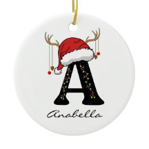 Persönliches Weihnachts-Alphabet-Schmuck-Geschenk 