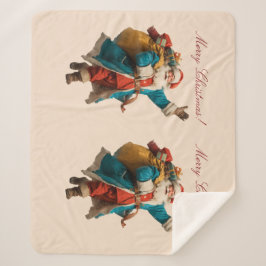 Persönliches Weihnachtsdesign mit Vintage-Weihnach Sherpadecke