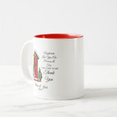 persönliches Weihnachtsgeschenk für Nachbarn - Nac Zweifarbige Tasse (Vorderseite Links)