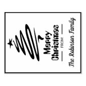 Persönliches Weihnachtskartendesign - Briefmarke Gummistempel (Prägung)