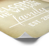 persönliches Willkommenspopster Poster (Ecke)