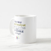 Persönliches Zitat eines Risk Analyst Doctors Kaffeetasse (Vorderseite Links)