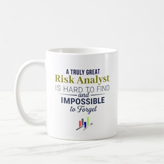 Persönliches Zitat eines Risk Analyst Doctors Kaffeetasse (Links)