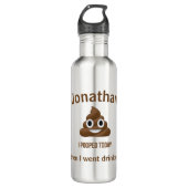 PersönlichIch Kackte heute Poo Emoji Drinks Edelstahlflasche (Vorderseite)