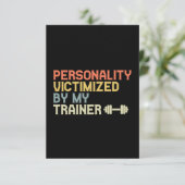 Persönlichkeit geopfert von meiner Trainer Funny F Dankeskarte (Stehend Vorderseite)