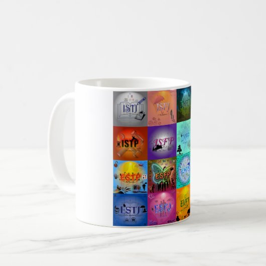 Persönlichkeits-Art Tabellen-Tasse Kaffeetasse (Vorderseite Links)