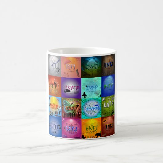 Persönlichkeits-Art Tabellen-Tasse Kaffeetasse (Mittel)