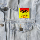 Persönlichkeits-Symptom-lustiges Knopf-Abzeichen Button (Beispiel)