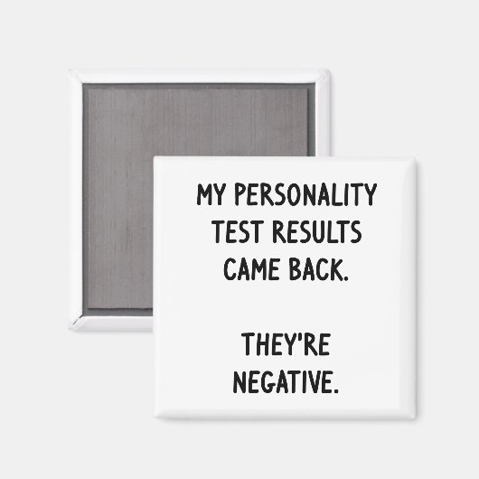 Persönlichkeitstest Magnet (Vorderseite/Rückseite)
