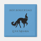 Persönlichster Borzoi-Vater Magnet (Vorne)