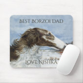 Persönlichster Borzoi-Vater Mousepad (Mit Mouse)