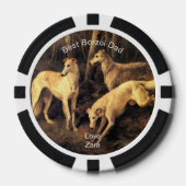Persönlichster Borzoi-Vater Pokerchips (Vorderseite)