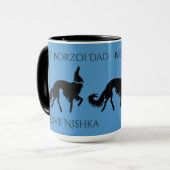 Persönlichster Borzoi-Vater Tasse (Vorderseite Links)