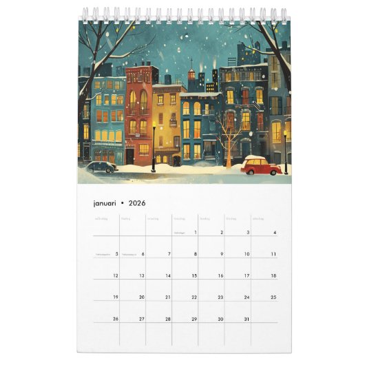 Personlig 2025 - Skandi Stil, Förtjusande Kalender (Jan 2026)