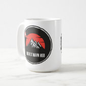 Personligt by navn Danmark runddesign Kaffeetasse (Vorderseite Links)