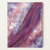 personlisiert Fügen Sie Ihren Namen Lila Rose Gold Planer (Rückseite)