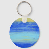 Personlized Button Keychain "At the Beach" Blue Schlüsselanhänger (Rückseite)