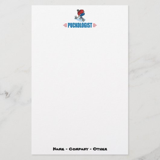 Personlized Eis-Hockey Briefpapier (Vorderseite)