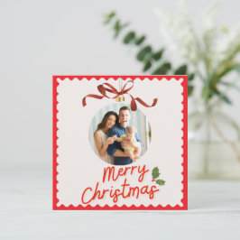 Personlized Merry Christmas Photo Card Feiertagskarte