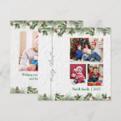 Personlized Merry Christmas Photo Card Feiertagskarte (Vorne/Hinten)