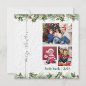 Personlized Merry Christmas Photo Card Feiertagskarte (Vorderseite)