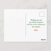 Personlized Merry Christmas Photo Postkarte (Rückseite)