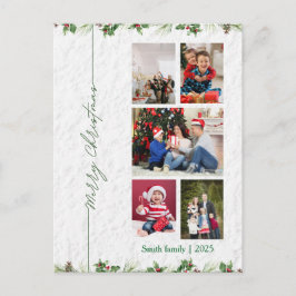 Personlized Merry Christmas Photo Postkarte