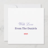 Personlized Photo and text Merry christmas & Happy Karte (Rückseite)